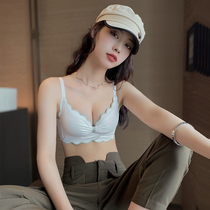 Gather underwear womens summer small chest flat chest special non-marking Womens sexy bra summer collection without steel ring bra