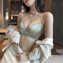 Lingerie female summer gathering small breasts 2021 New pops lady Lady Explicit Breasts Slim-thin bra No steel ring