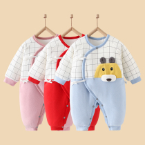 Baby clothes autumn and winter set cotton bottoming underwear newborn jumpsuit and monk clothing baby warm spring