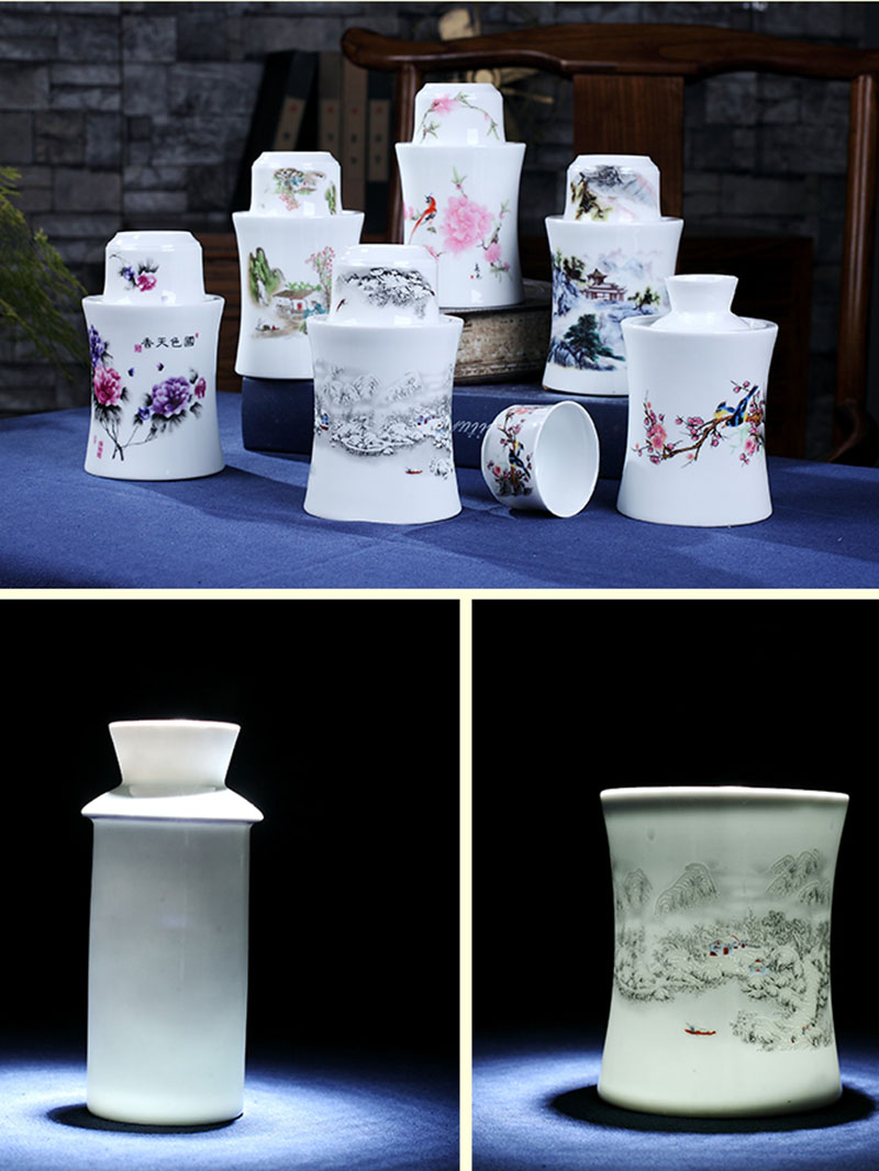 Wine temperature hot hip household Chinese jingdezhen ceramics Wine suits for three two rice Wine liquor cup of hot temperature Wine pot