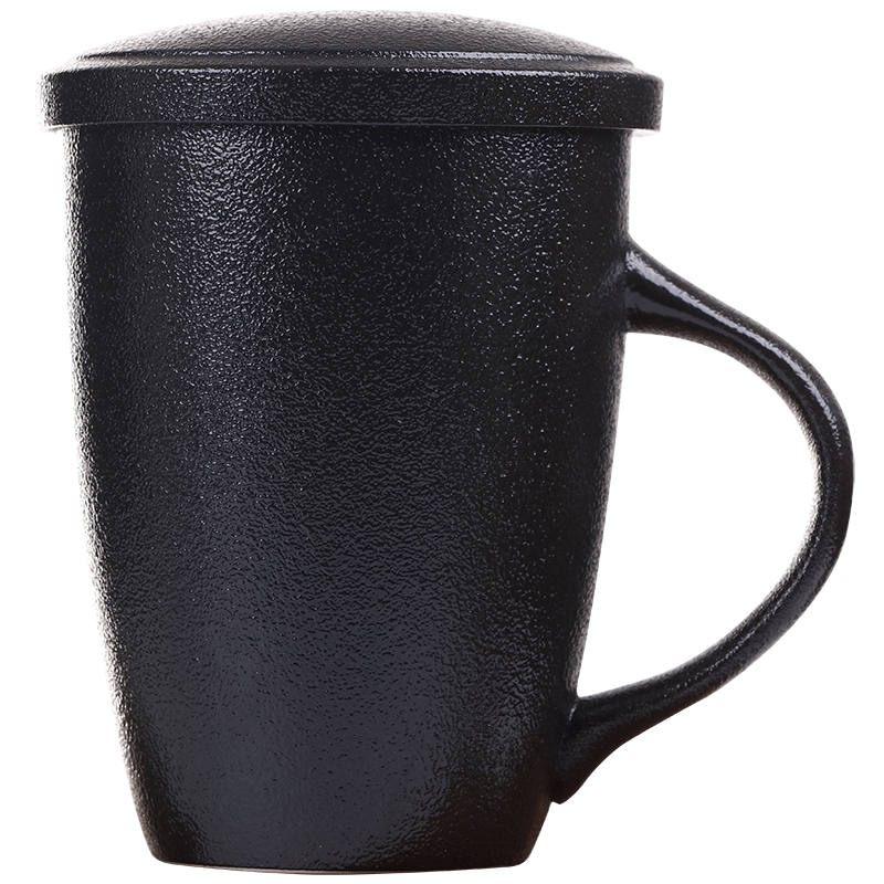 Large glass ceramic filter with cover glass, household contracted tea cup keller cup of office