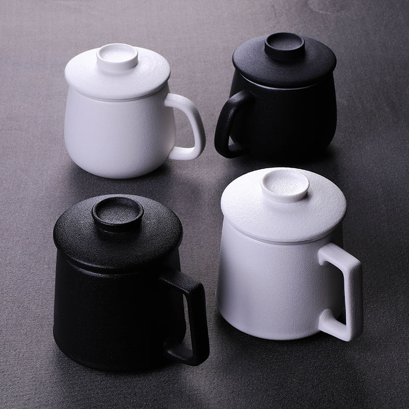 Mark cup high - capacity ceramic cup with cover filter cup tea cup office household contracted tea cups