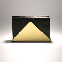 Triangle thickened high-quality restaurant dining table paper vertical towel rack paper towel clip gold metal custom logo