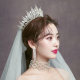 Crown tiara bride 2024 ຮູບແບບປ່າໄມ້ໃຫມ່ fairy ເຮືອນຍອດເດັກຍິງອາຍຸ 18 ປີ super fairy wedding dress ສີຂາວ gauze wedding hair accessories