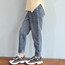 Childrens jeans 2020 spring new girls in the big children loose casual personality Joker jeans radish pants