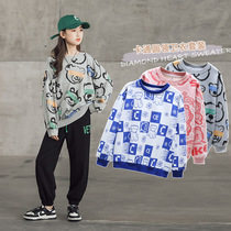 Girl cartoon Little Bear Weater 2022 Spring loaded with new CUHK Tong Han Edition Loose Foreign Air Fashion Pure Cotton Blouse Tide