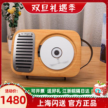 Wu single life portable CD machine Retro Bluetooth speaker wall-mounted home phonograph student English player