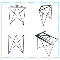 Customized simple household dining table feet solid wood Office conference table big old door panel legs shelf iron feet solid