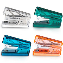 NS083F Deli Newsai No. 12 with nail card transparent stapler small 20-page office labor-saving stapler