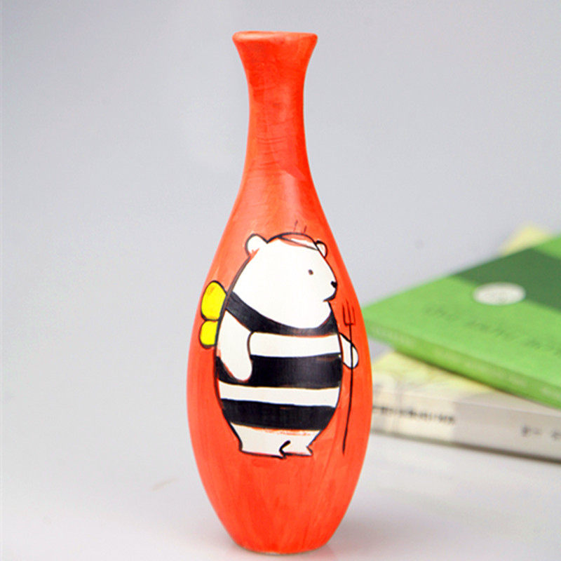 素坯花瓶白色陶瓷半成品釉下彩素烧坯瓶diy手工彩绘画画素胚陶艺