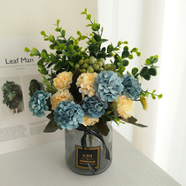 Fake flower emulated flower living-room TV cabinet flower arrangement with floral hand Zhana flower art package with vase decorative bouquet