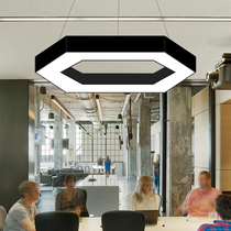 LED office chandelier shaped iron creative splicing studio meeting room Internet cafe chandelier gym lamps