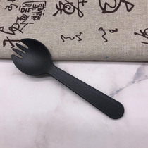 Disposable plastic birthday cake frosted knife and fork spoon fruit mousse dessert pudding fork separate packaging 100