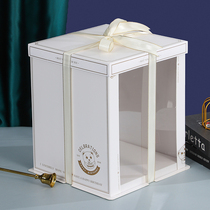 Full Transparent Birthday Cake Box 8 4 Inch 6 Inch 8 Inch 10 Inch 12 Inch Double Layer Plus High Packing Box Little Bear New