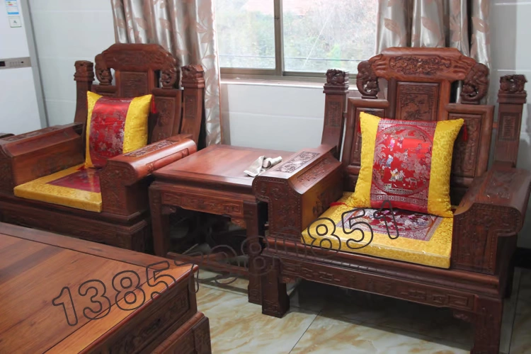 Xinfu đệm ghế sofa gỗ gụ tùy chỉnh satin chống trượt Baizitu đệm ghế sofa nội thất gỗ gụ đệm ghế sofa - Ghế đệm / đệm Sofa