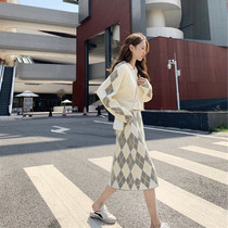 Sandro Moscoloni hooded sweater sweater skirt two-piece female 2020 new autumn suit skirt