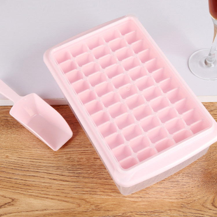 夏季有盖18格冰格 带盖密封盒制冰盒 有盖大冰块盒子模具带冰铲