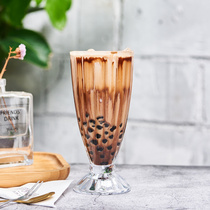 Home pearl milk tea cup hotel special glass cup creative large cold drink juice cup European Milk Milk Cup