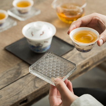 Cloud Nest Glass Cup Cushion Cup Totransparency Korn Tea Accessories Tea Totea Cup Base Heat Insulation Mat Tea Road Square