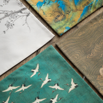 Cloud cohorts tea XI Sesame Cloth Zen of Chinese style tea Daoist fu tea with small tea flag Table Flag China Wind tea tray cushion