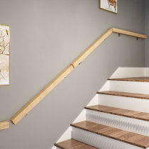 Square wall stair handrail Solid wood old man anti-slip villa Kindergarten corridor channel railing Childrens wooden handrail