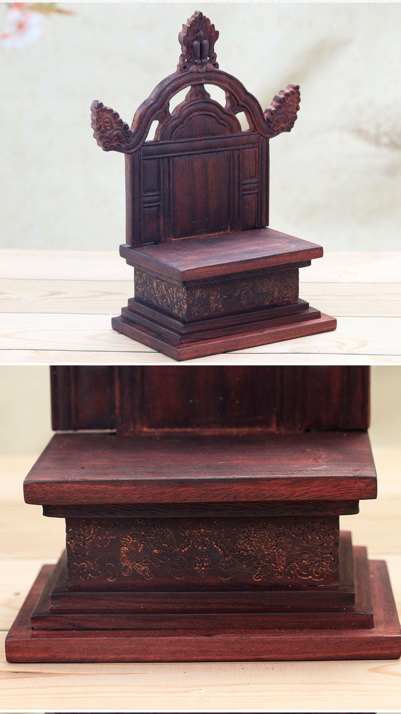 藏式小佛龛桌面小供台佛像底座居家室内供佛实木尼泊尔佛像供奉台