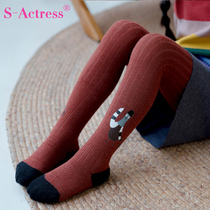 Girls leggings Spring and Autumn Thin Cotton Wear Childrens Medium-thick Female Baby Female Baby One-piece Socks Little Girl Pantyhose