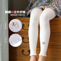 Childrens pantyhose Spring and Autumn white thick outer wear autumn girls leggings baby Foreign ankle-length pants dance socks