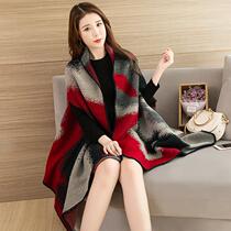 Shawl coat womens autumn winter clothing 2020 new middle-aged sweater cardigan sweater outside loose long Lady