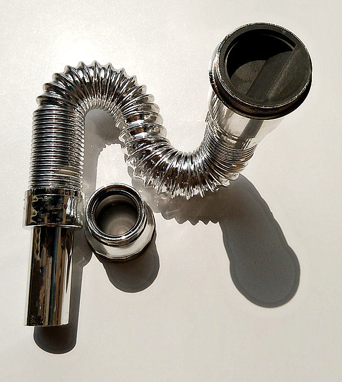 洗脸盆下水管伸缩软管 菜盆下水防臭伸缩管防反味s伸缩软管下水器