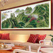 Cross stitch 2021 line embroidery new living room bedroom modern simple big self embroidered Great Wall atmosphere