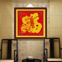 Cross stitch 2021 New thread embroidery lucky character living room bedroom simple golden chicken send blessing oneself embroidered small hand embroidery