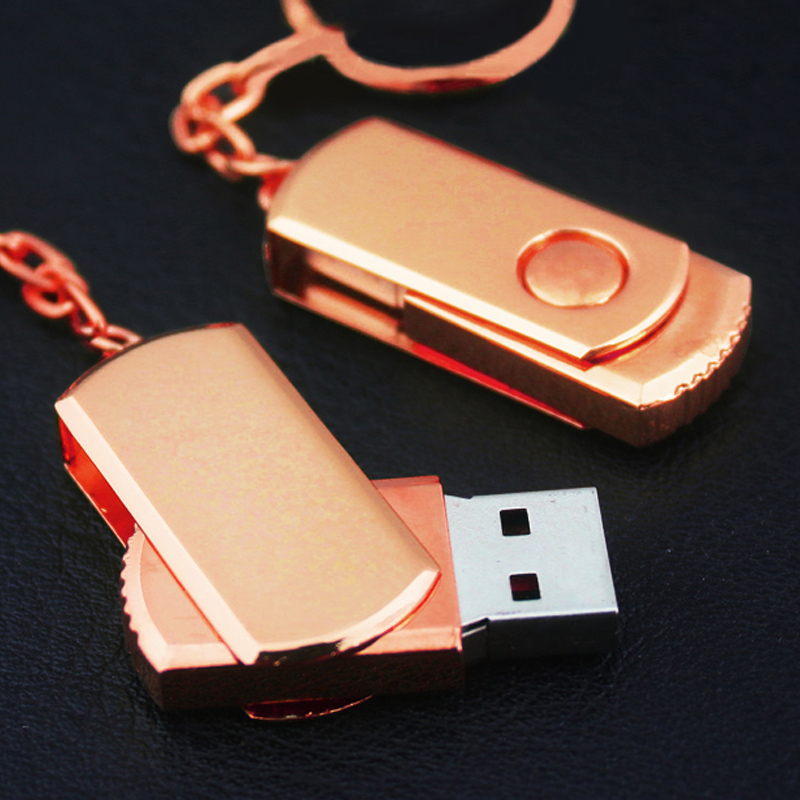 metal rotating small fat 8gu plate gift custom logo business personality usb flash drives office usb