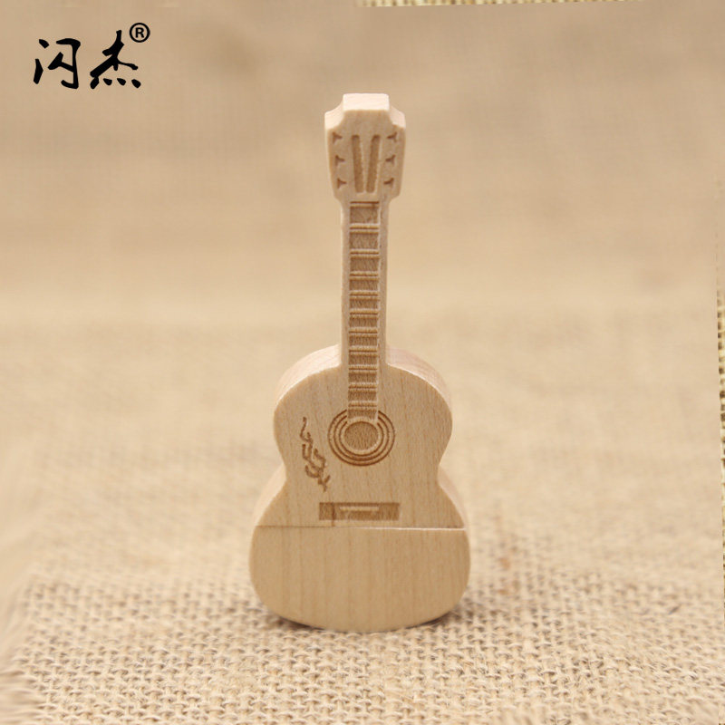 wooden guitar 16g u disk creative gift custom wood business festival diylogo