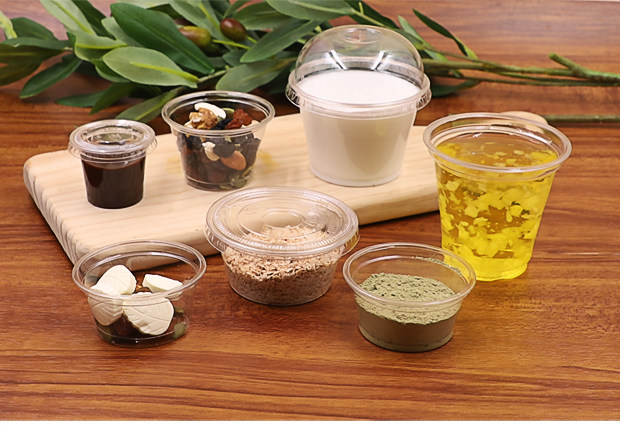 一次性pet材质酱料杯调料燕麦奶油塑料杯小容量打包外卖试饮杯