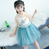 Girls' Han Dress Super Immortal Summer Children's Tang Clothes Big Boys Retro Princess Dress Chinese Style Kids Two Piece Set