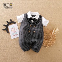 Male Chauder Hundred Day Banquet full moon One-piece Clothes Newborn Baby Clothes Spring Autumn 100 Days Baby Dress