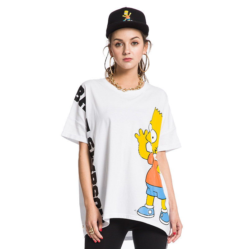 fun国际潮牌春夏新品辛普森一家潮流宽松短袖t恤情侣男女款