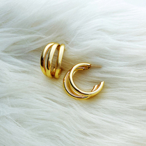 Earrings female 2020 New Tide temperament Korean Net red metal circle earrings fashion personality exaggerated ear jewelry female