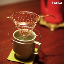 Spot package SF Japanese craftsman Tsuji and gold mesh Copper hand-brewed coffee filter cup for 2 people and 4 people