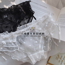Japanese mid-rise panties womens cotton file ultra-thin breathable sexy lady girl lace briefs