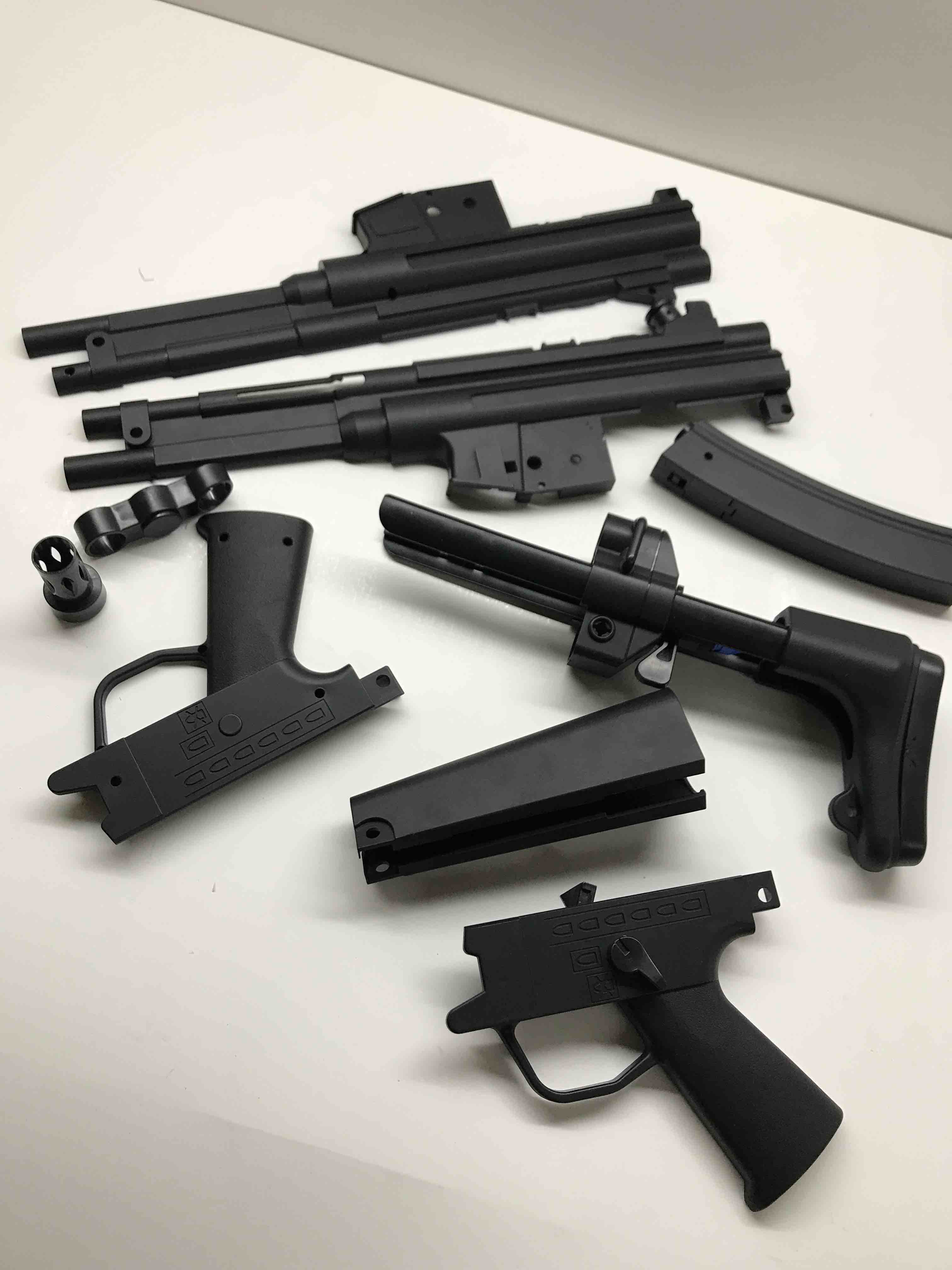 锦明二代mp5主壳手柄下供弹水弹枪零件波箱 锦明mp5后托枪壳配件