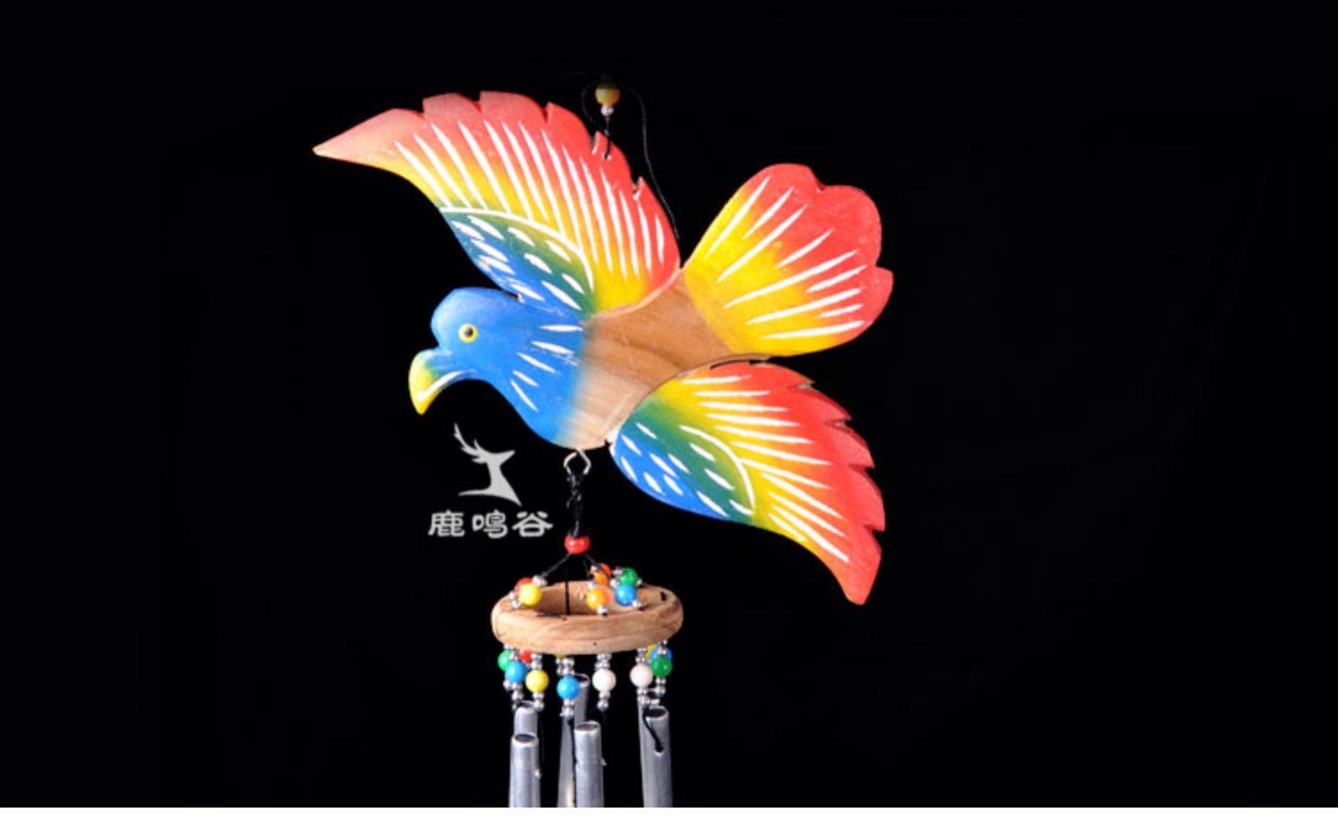 泰国动物风铃实木金属风铃音乐风铃挂饰6管招财门饰礼物