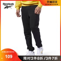 Reebok Official Men's pants Black Logo Loose Sporty Warm Pants EC4532