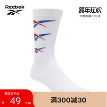 Reebok Reebok official men and women same FP7946 basic LOGO casual and comfortable breathable mid-line Socks Socks