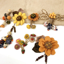 Sun flower pumpkin bag charm pendant Ethnic style pendant accessories Kindergarten characteristics handmade materials