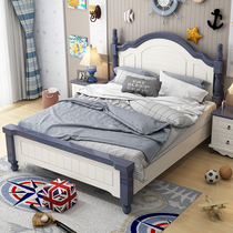 Solid wood Childrens bed Boy single bed 1 5 m Teenager Bed 1 35 m Kid Bed 1 2 m Storage High Box Bed