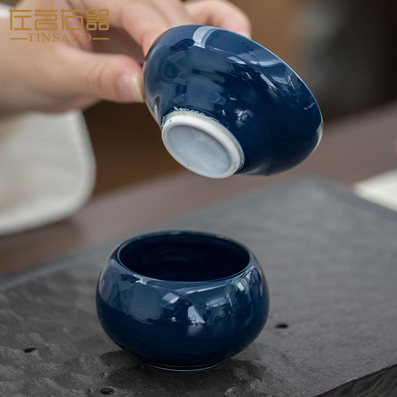 ZuoMing right implement of tea strainer ji blue glaze kung fu tea tea filters) creative tea tea filter