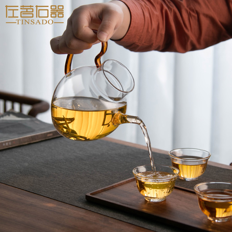 ZuoMing right device) a whole glass fair keller kung fu tea set the teapot in tea single take tea, upset