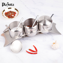 German plazotta stainless steel seasoning jar set jar bottle salt jar product storage household seasoning box combination